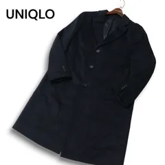 23AW★ UNIQLO ユニクロ 秋冬 ウール カシミヤ★ チェスターコート Sz.L メンズ 紺 ネイビー