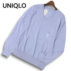 【新品 未使用】 UNIQLO ユニクロ 秋冬 ウール100％★ ファインメリノ Vネック ニット セーター Sz.XXL メンズ 大きいサイズ