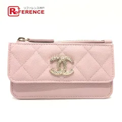 CHANEL シャネル コインケース マトラッセ ココマーク キャビアスキン ピンク