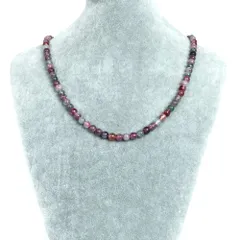 シンプルストーンネックレス カラージェード(MIXカラー・染め)【丸玉】6mm【天然石 ビーズ パワーストーン】