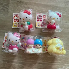 クラシック hello kitty(ハローキティ) ポムポムプリン キキ ララ ソフトビニール ファンシーMATE バンダイ 5種