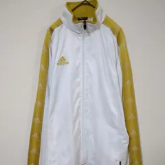 アディダス　adidas　ナイロンジャケット　メンズM　白色　ゴールド色　2012年　美品