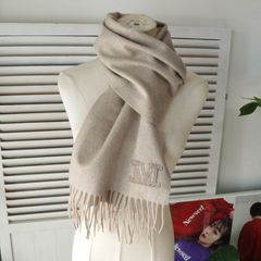 MaxMara マックスマーラ Mロゴ カシミヤ ミニマフラー キャメルカラー
