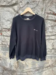 Champion ヴィンテージ リバースウィーブ ロングスリーブ スウェットシャツ トレーナー ブラック