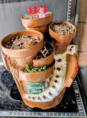112702組鉢作品★ライトブラウン★多肉植物用★6号深鉢6鉢組