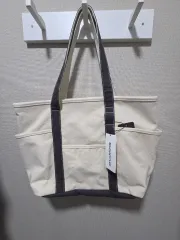 新品) MAZI UNTITLED マジアンタイトルド Cafe Tote Canvas トートバッグ エクリュグレー