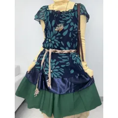 日本ヴィンテージ 森ガール 森女系 ヒッピー エスニック ロングスリーブ ONE PIECE コーディネートセット レイヤード