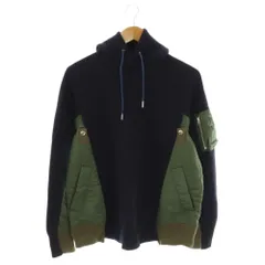 sacai ナイロン切替　スポンジフーディーブルゾン　MA-1 近年モデル sacai MA-1 ナイロン切替 スポンジ ブルゾン ジャケットフーディー