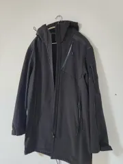 80s CP COMPANY ブラック マウンテンパーカー ゴーグル付き C.P. COMPANY（シーピーカンパニー） パーカー Diagonal Raised Fleece