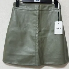 【新品タグ付き】GRL グレイル ミニ スカート タイト フェイクレザー グリーン S サイズ