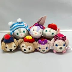 【美品】香港ディズニー ディズニー ツムツム 7点 ダッフィー シェリーメイ ジェラトーニ ステラルー HONG KONG DISNEYLAND