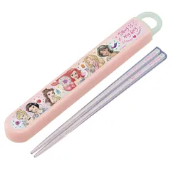 スケーター(Skater) 箸 箸箱 セット 子供用 お弁当 16.5cm 日本製 食洗機対応 スライド式 ディズニー プリンセス 23 女の子 ABS2AMAG-A 1