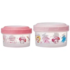 スケーター(Skater) フードコンテナ 保存容器 丸形弁当箱 S M 2個セット 日本製 おジャ魔女どれみ RFC2SAG-A 1