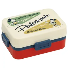 スケーター (skater) 4点ロック 保冷 ランチボックス 580ml 弁当箱 ミッキーマウス ミニーマウス バッジコレクション ディズニー HZFL6 0