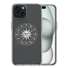 iPhone15Plus ケース クリア 12星座 シンボル スマホケース 側面ソフト 背面ハード ハイブリッド 