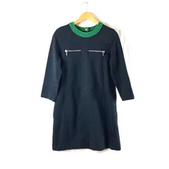マークバイマークジェイコブス Marc by Marc Jacobs ワンピース 長袖 ジップ 綿100％ ポケット 緑 紺系 Lサイズ 980803のサムネイル
