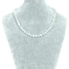 シンプルストーンネックレス ローズクォーツ【ダイヤカット】8mm【天然石 ビーズ パワーストーン】