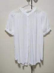 白アイボリー フリル ラッフル レース エンブロイダリー ブラウス 6種 セット 新品