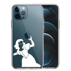 iPhone12Pro ケース クリア レディ ホワイト スマホケース 側面ソフト 背面ハード ハイブリッド