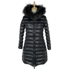 【美品】タトラス　TATRAS　ダウンコート　ファー　ロング　ブラック TATRASU タトラスファー付きロングダウンジャケット ブラック