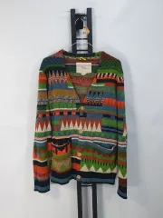 KOTO カーディガン マルチCOLOR パータン Vネック ニット M