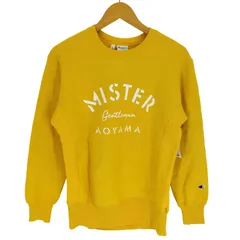 ミスタージェントルマン MR.GENTLEMAN 青単色タグ REVERSE WEAVE コラボ クルーネックスウェット メンズ JPN：L 