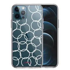 iPhone12Pro ケース クリア リング ホワイト スマホケース 側面ソフト 背面ハード ハイブリッド