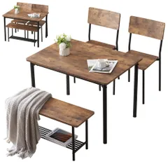 新品 オーエスジェイ(OSJ) 「四角」ダイニング4点セット ダイニングテーブル 食卓 チェア2脚 ベンチ1脚 幅100 コンパクトサイズ 4人掛け おしゃれ 新生活 ナチュラル