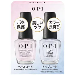 【24時間以内発送】【国内正規品】 プレゼント ギフト NTJP02) (ネイルラッカー用 各15mL 色長持ち 自然なツヤ 2本セット ベースコート トップコート OPI(オーピーアイ)