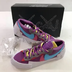 04w5310∞※【中古】 SACAI x KAWS× NIKE BLAZER LOW サカイ カウズ ナイキ ブレーザー ロー DM7901-500 パープルダスク/ラグーンパルス-ホワイト 28cm スニーカー 【八王子店】