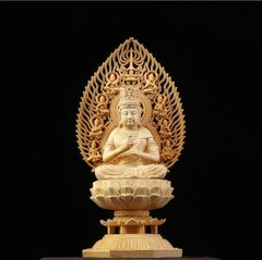 大迫力 如意輪観音菩薩 木製仏像 精密彫刻 商売繁盛 極上品 稀少珍品 