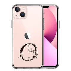 iPhone13 ケース クリア アルファベット 【O】 スマホケース 側面ソフト 背面ハード ハイブリッド 