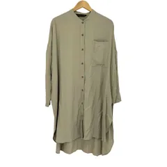 ミズイロインド mizuiro ind バンドカラーロングシャツ レディース 表記無 