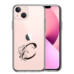 iPhone13 ケース クリア アルファベット 【C】 スマホケース 側面ソフト 背面ハード ハイブリッド 