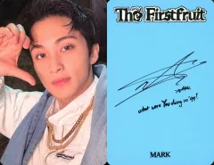 【中古】コレクションカード(男性) NCT/マーク(MARK)/裏面青・印刷サイン・メッセージ入り/CD「The Firstfruit」(Square Flap Ver.)封入フォトカード