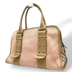 バーバリー　ハンドバッグ　ピンク　ノバチェック　ブルーレーベル　キャンバス　s51　トートバッグ　ベージュ　シルバー金具　自立可　スタッズ　レザー　本革　BURBERRY