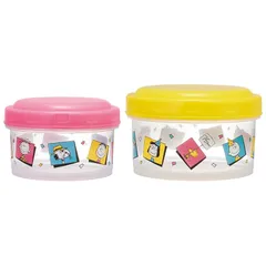 スケーター(Skater) 弁当箱 抗菌 丸型 フードコンテナ ランチボックス 保存容器 2個セット 日本製 スヌーピー 75th アニバーサリー RFC2SAG-A 1