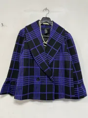 未使用) N5803 CHECK ジャケット フリルワイド袖 セミクロップド ショートジャケット