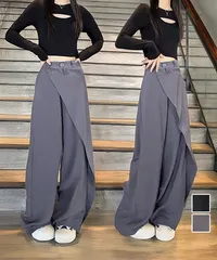 ウエストラップスラックスパンツレディース