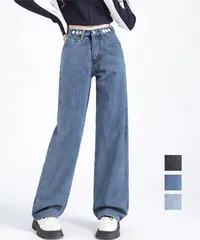 デニムパンツ ウエスト調整可能 ボトムス