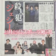 匿名配送！送料込み！  11月28日 朝刊　 スポーツ紙全5社