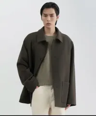 ムシンサスタンダード デイリー ハーフ バルマカーン コート カーキ ブラウン L