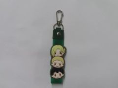 [중고] 열쇠 고리 아니 & 라이너 & 벨 벨트 포코토 챠무 [이치 반 쿠지 진격의 거인 ~짐승의 거인은 내가 잡는 ~] I상