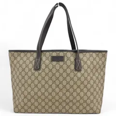グッチ GGスプリーム トートバッグ ベージュ Bランク gu9938sn