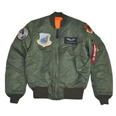 ALPHA INDUSTRIES アルファ インダストリーズ MA-1 フライトジャケット 中綿 J-82790J ワッペン サイズM メンズ