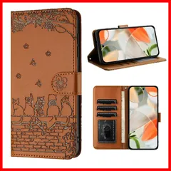 カード収納 スマホケース 軽量 手帳型 手帳型 手帳型 ケース ケース ケース ケース マグネット式 pixel9 カバー カバー かわいい猫と美しい桜柄 pixel9ケース 携帯カバー PUレザー 耐衝撃 googleピクセル9 人気 スタンド機能（6.24