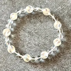 《在庫整理SALE》天然石ブレスレット　【水晶】　シンプル　パワーストーン