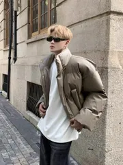 【メンズ】冬用 暖かい スタンドカラー ジャケット 厚手 裏地付き フルジップ 無地 洗濯機OK ゆったりフィット ミニマルモダンデザイン カジュアル＆フォーマル対応 丈夫なポリエステルアウター