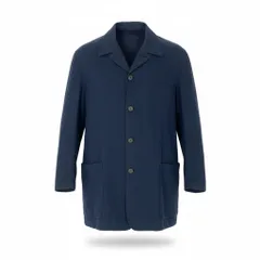 4k23 HERMES エルメス リネンジャケット アンコン ヘリンボーン PURE LINEN メンズ 紳士服 G10558 50 ネイビー 麻100％u02t