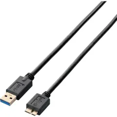 エレコム　ＵＳＢ３．０ケーブル　Ａ−ｍｉｃｒｏＢタイプ　１．０ｍ　ブラック